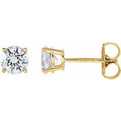 14K Yellow 1 CTW Natural Diamond Earrings