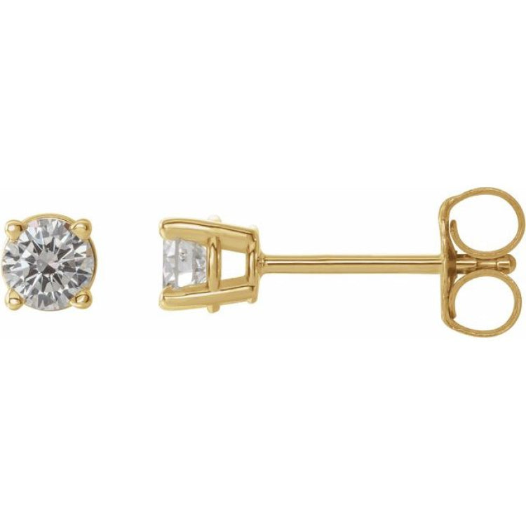 14K Yellow 1/3 CTW Natural Diamond Earrings