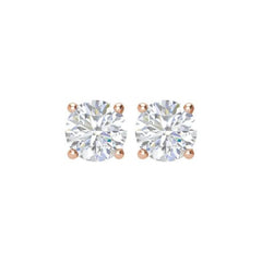 14K Rose 2 CTW Natural Diamond Earrings