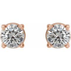 14K Rose 1/3 CTW Natural Diamond Stud Earrings
