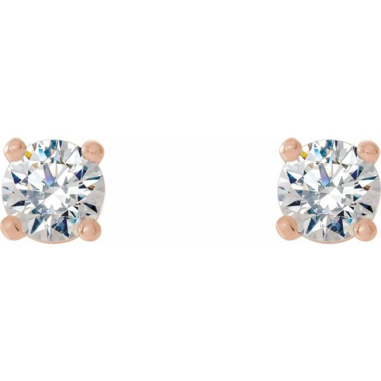 14K Rose 1/4 CTW Natural Diamond Cocktail-Style Earrings