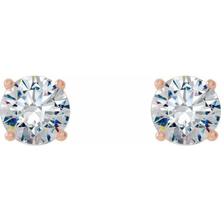 14K Rose Gold 1 1/2 CTW Natural Diamond Cocktail-Style Earrings