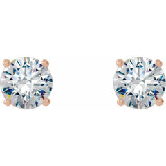 14K Rose 3/4 CTW Natural Diamond Cocktail-Style Earrings