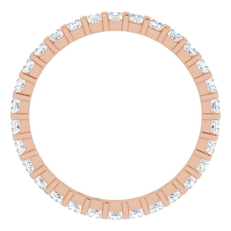 14K Rose 3/4 CTW Natural Diamond Eternity Band Size 5