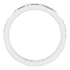 14K White 1 1/6 CTW Natural Diamond Eternity Band Size 5