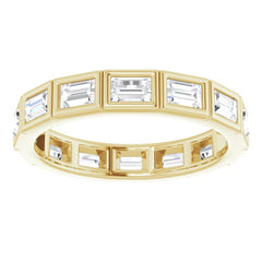 14K Yellow 1 1/6 CTW Natural Diamond Eternity Band Size 5