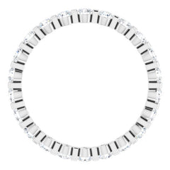 14K White 5/8 CTW Natural Diamond Eternity Band Size 5