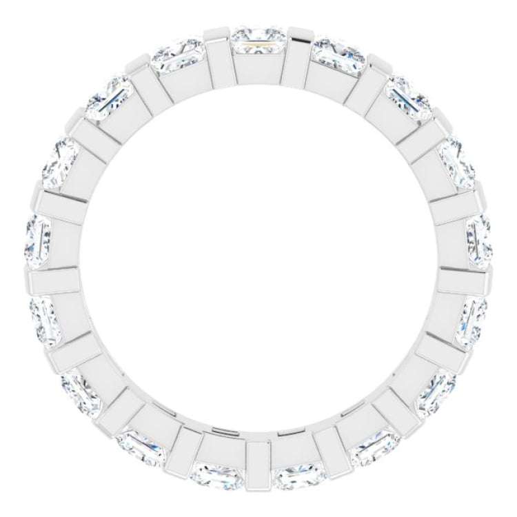 14K White 2 3/8 CTW Natural Diamond Eternity Band Size 5