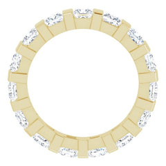 14K Yellow 2 3/8 CTW Natural Diamond Eternity Band Size 5