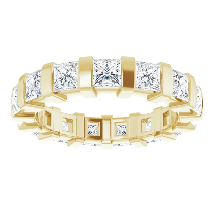 14K Yellow 2 3/8 CTW Natural Diamond Eternity Band Size 5