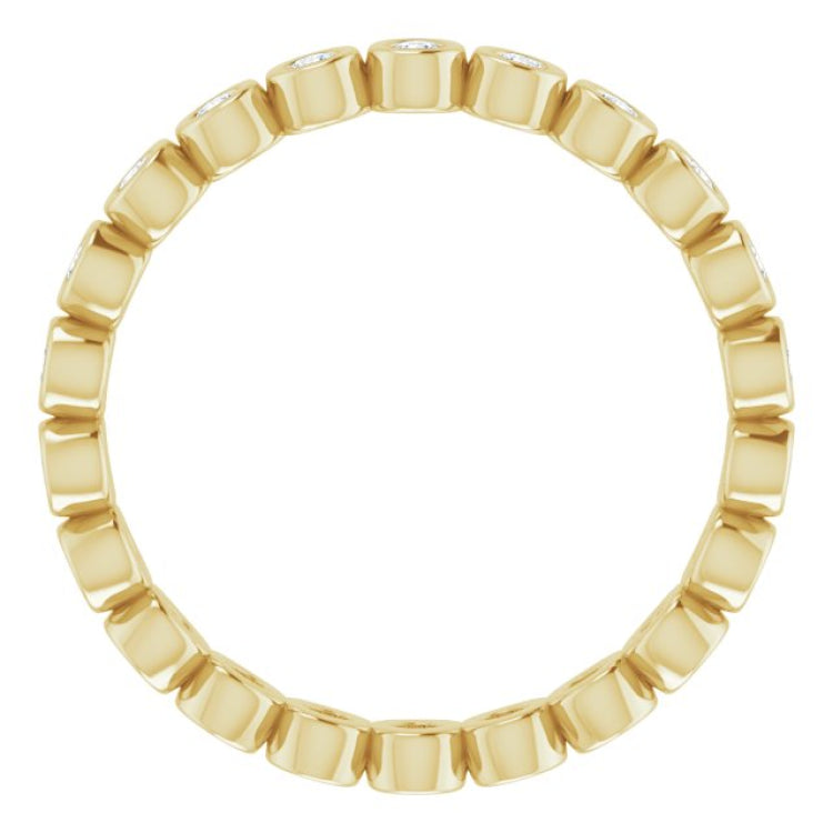 14K Yellow 1/3 CTW Natural Diamond Eternity Band Size 5