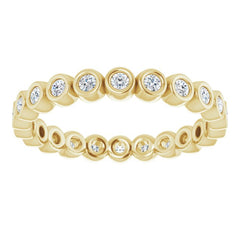 14K Yellow 1/3 CTW Natural Diamond Eternity Band Size 5