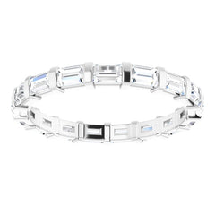 14K White 1 CTW Natural Diamond Eternity Band Size 5