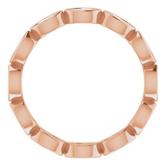 14K Rose 1/2 CTW Natural Diamond Eternity Band Size 5