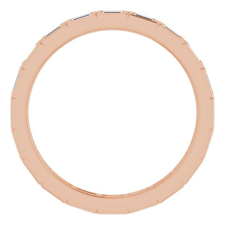 14K Rose 1/4 CTW Natural Diamond Eternity Band Size 5