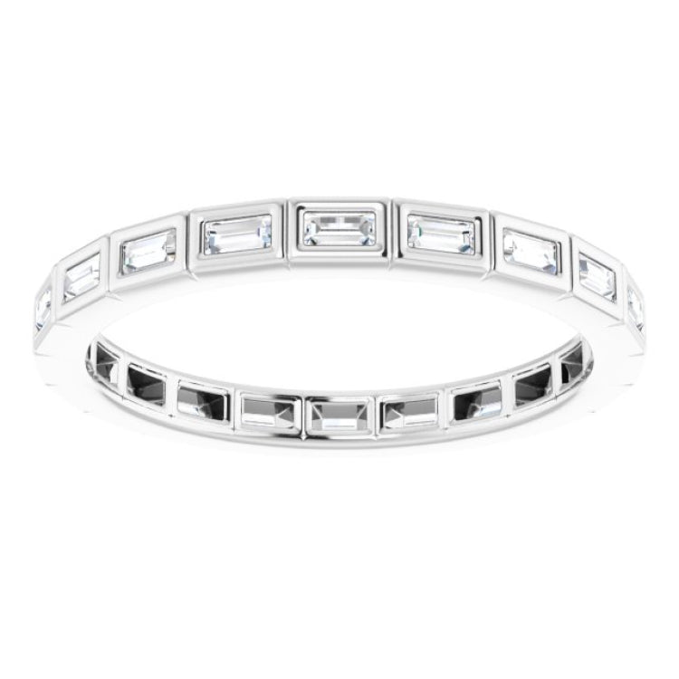 14K White 1/4 CTW Natural Diamond Eternity Band Size 5