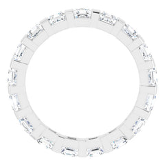 14K White 1 3/4 CTW Natural Diamond Eternity Band Size 5