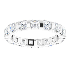 14K White 1 3/4 CTW Natural Diamond Eternity Band Size 5