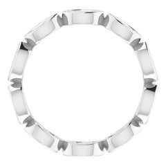 14K White 5/8 CTW Natural Diamond Eternity Band Size 5