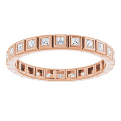 14K Rose 1/3 CTW Natural Diamond Eternity Band Size 5