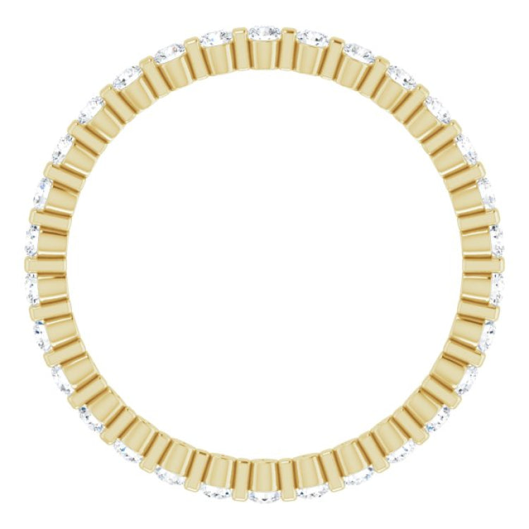 14K Yellow 1/2 CTW Natural Diamond Eternity Band Size 5