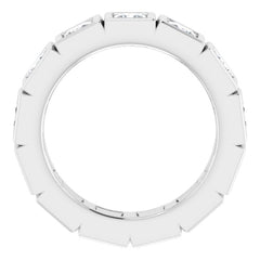 14K White 2 CTW Natural Diamond Eternity Band Size 5