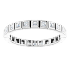 14K White 1/3 CTW Natural Diamond Eternity Band Size 5