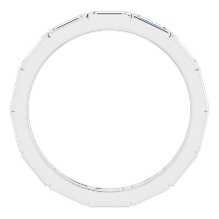 14K White 1/2 CTW Natural Diamond Eternity Band Size 5