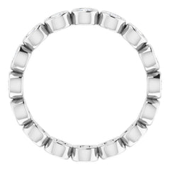 14K White 3/4 CTW Natural Diamond Eternity Band Size 5