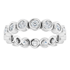 14K White 3/4 CTW Natural Diamond Eternity Band Size 5