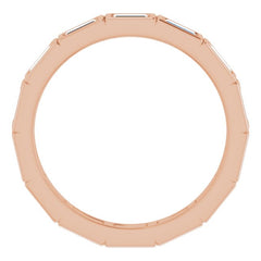 14K Rose 1/2 CTW Natural Diamond Eternity Band Size 5