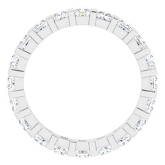 14K White 1 1/2 CTW Natural Diamond Eternity Band Size 5