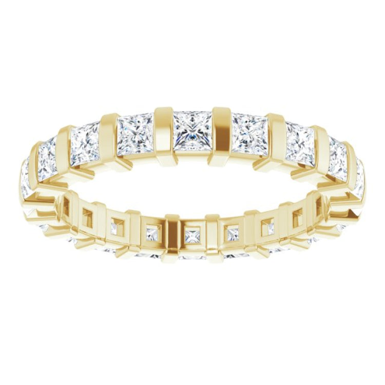 14K Yellow 1 1/2 CTW Natural Diamond Eternity Band Size 5