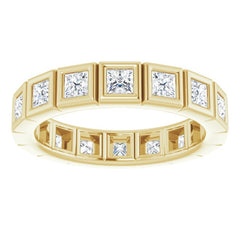 14K Yellow 1 1/8 CTW Natural Diamond Eternity Band Size 5