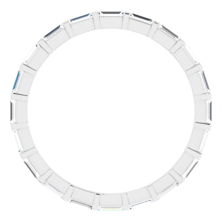 14K White 3/8 CTW Natural Diamond Eternity Band Size 5