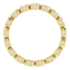 14K Yellow 1/2 CTW Natural Diamond Eternity Band Size 5