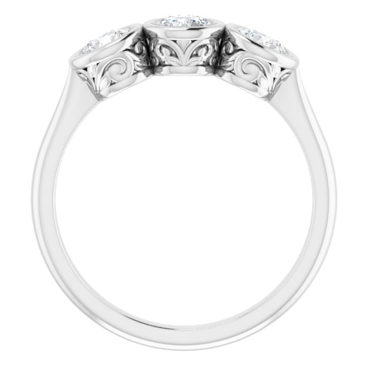 Platinum 3/4 CTW Natural Diamond Anniversary Band