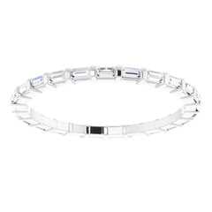 14K White 1/3 CTW Natural Diamond Eternity Band Size 6