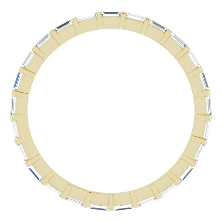 14K Yellow 1/3 CTW Natural Diamond Eternity Band Size 6