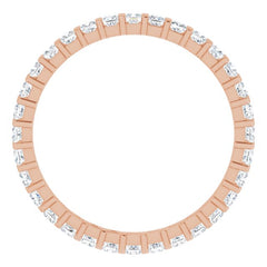 14K Rose 3/4 CTW Natural Diamond Eternity Band Size 6