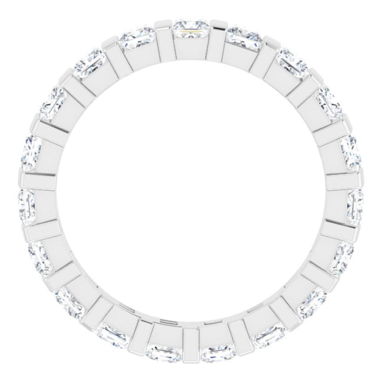 14K White 1 3/4 CTW Natural Diamond Eternity Band Size 6