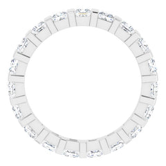 14K White 1 3/4 CTW Natural Diamond Eternity Band Size 6