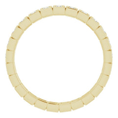 14K Yellow 1/3 CTW Natural Diamond Eternity Band Size 6