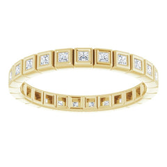 14K Yellow 1/3 CTW Natural Diamond Eternity Band Size 6