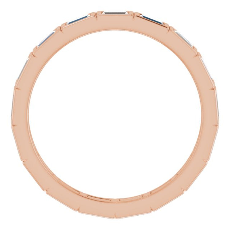 14K Rose 1/3 CTW Natural Diamond Eternity Band Size 6