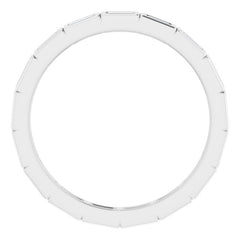 14K White 1/3 CTW Natural Diamond Eternity Band Size 6