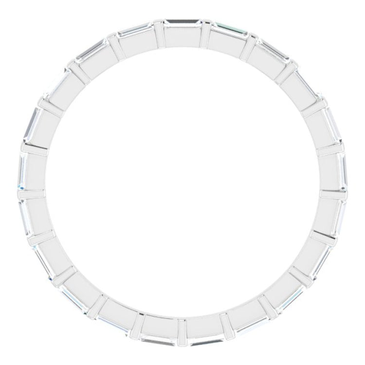 14K White 3/8 CTW Natural Diamond Eternity Band Size 6