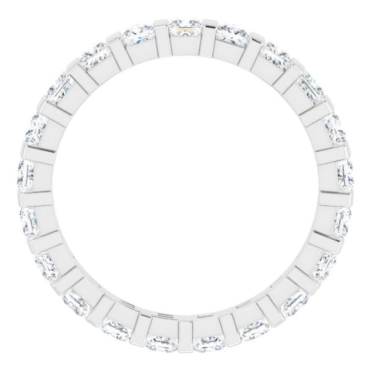 14K White 1 1/2 CTW Natural Diamond Eternity Band Size 6