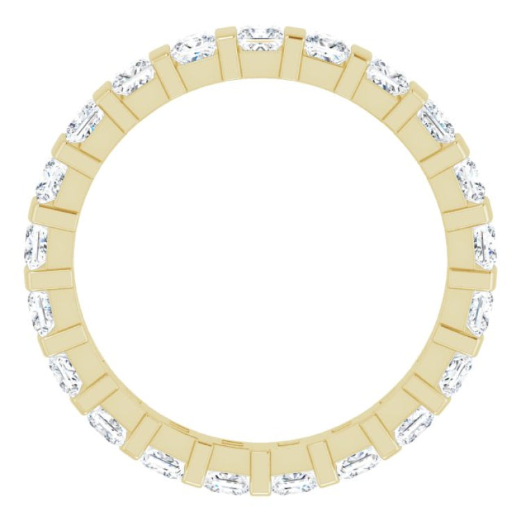 14K Yellow 1 1/2 CTW Natural Diamond Eternity Band Size 6