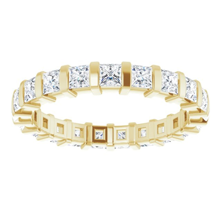 14K Yellow 1 1/2 CTW Natural Diamond Eternity Band Size 6